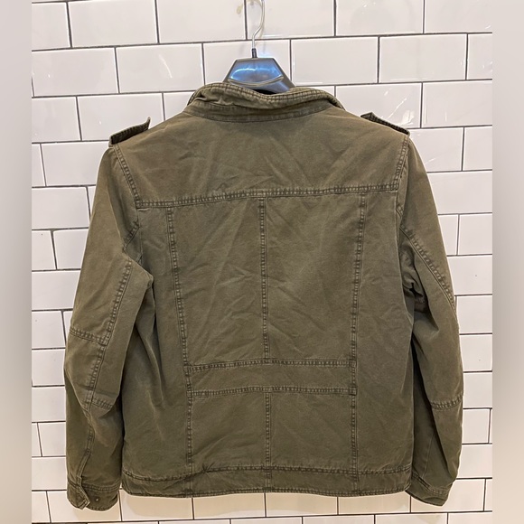 Levi's Mens Cotton Hoody Sherpa Trucker Jacket. Medium. Olive. - Picture 3 of 4